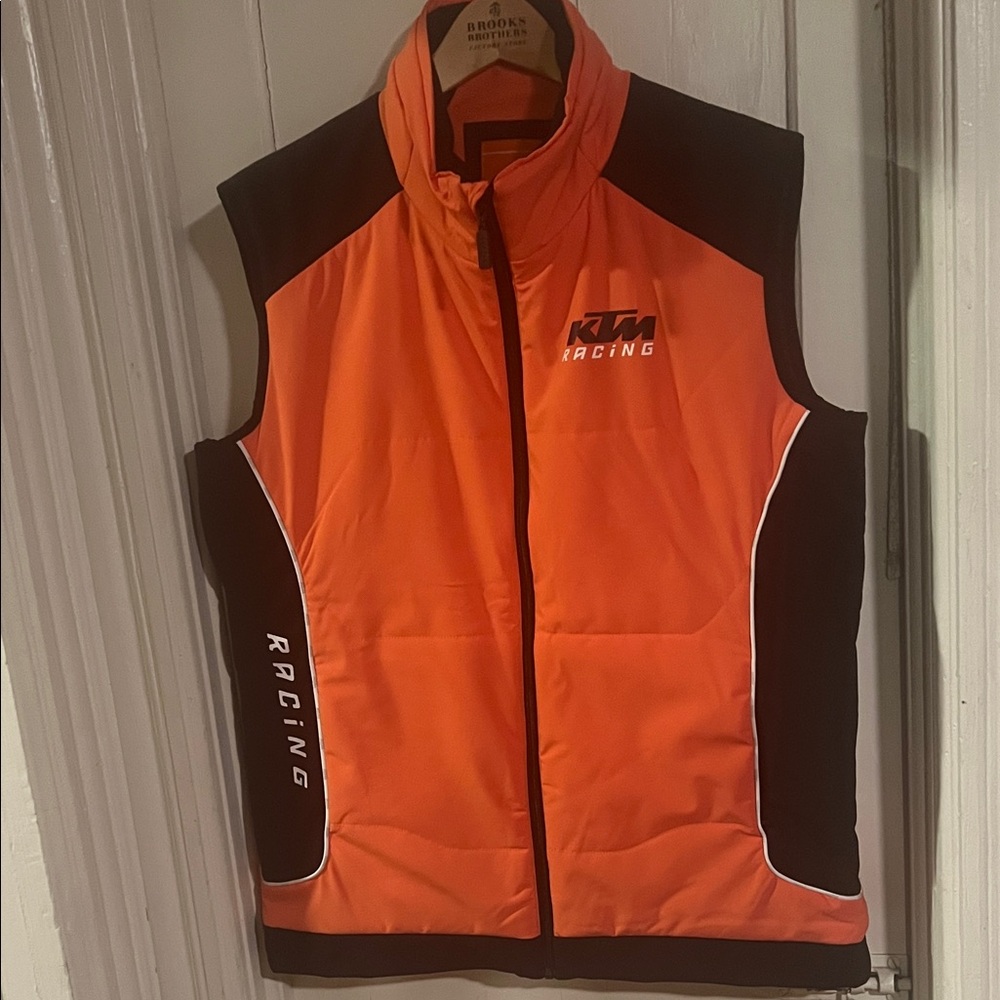 Men's Orange and Black Vest